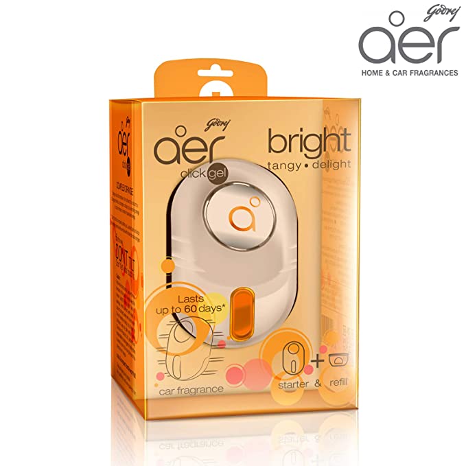 Godrej Aer Click Gel bright Tangy Delight Car Fragrance 10g